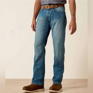 Ariat Mens Rebar M5 DuraStretch Basic Stackable Straight Leg Jeans Size 38/32